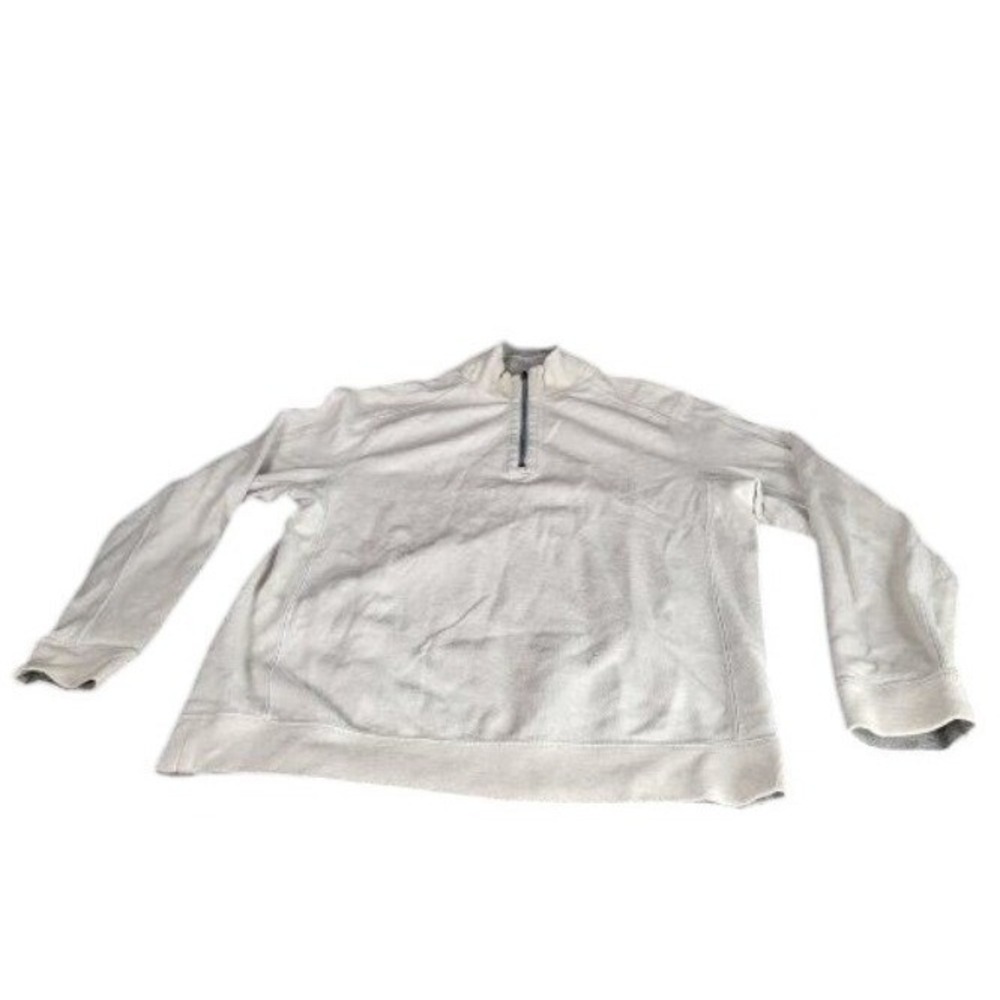 Tommy Bahama Zip Tight Knit Sweater Mens Sz L Cotton Long Sleeve Winter Outdoor